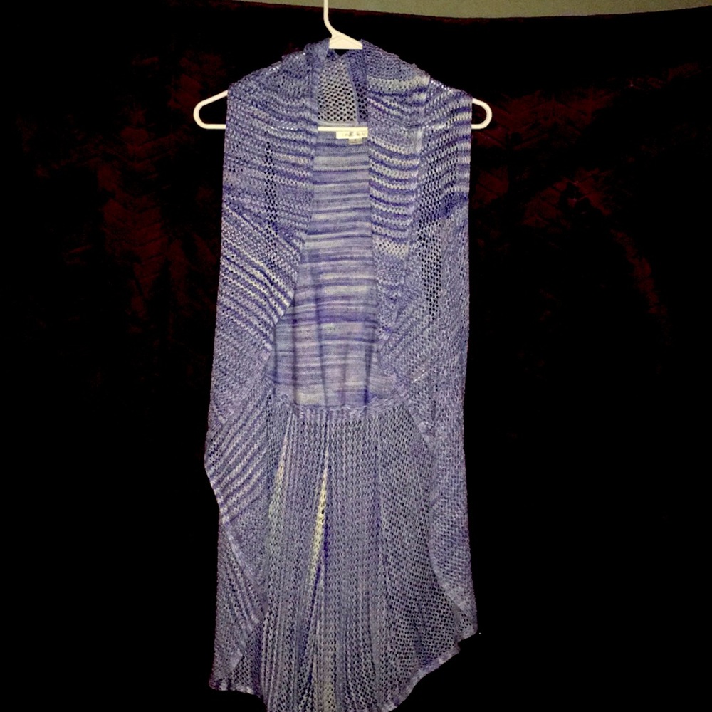 Purple dress up t-shirt jacket (size small)